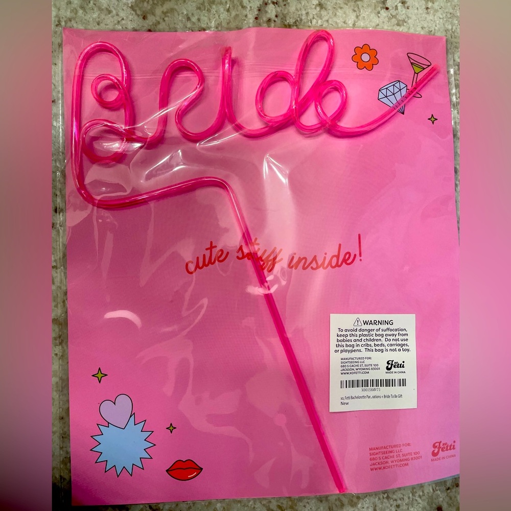 Bride straw from Party City